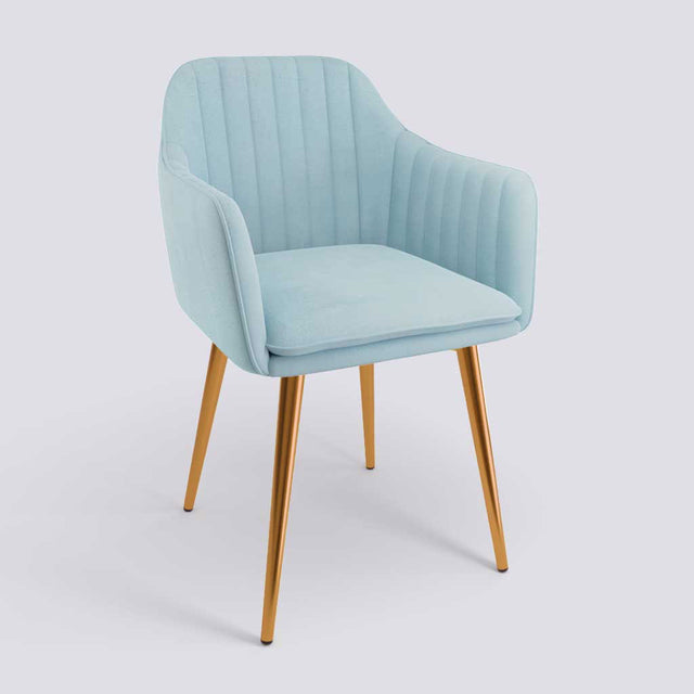 Streak Lounge Chair In Rose Gold Electroplated Metal Base | 1919
