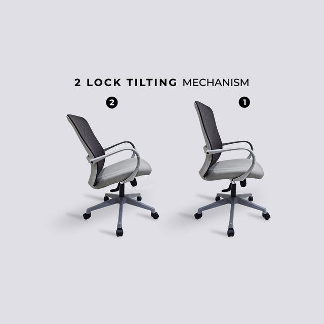Mid Back Ergonomic Net Revolving Chair 1252