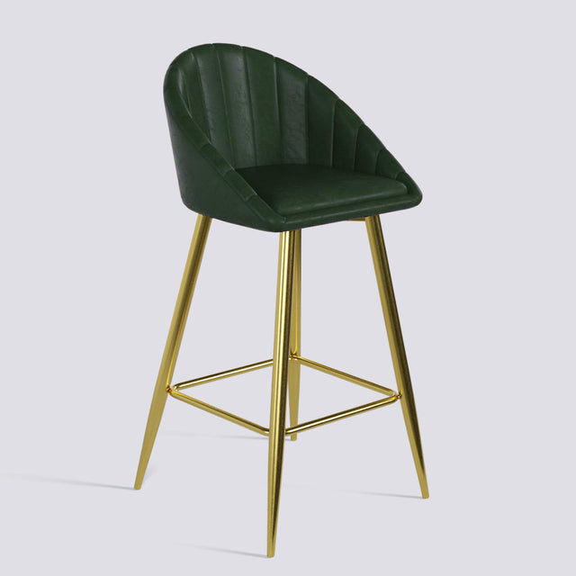 Bar Stool 605 In Gold Electroplated Metal Base