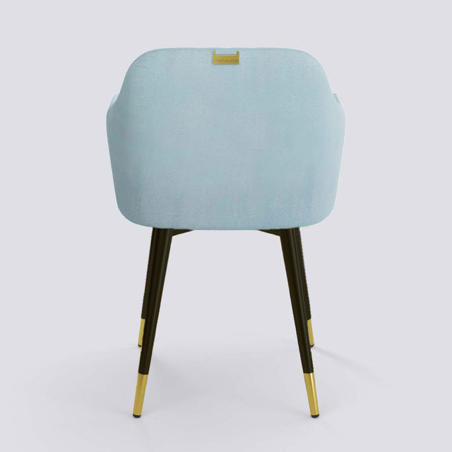 Streak Lounge Chair In Powder Coated + Gold Caps Metal Base | 1919