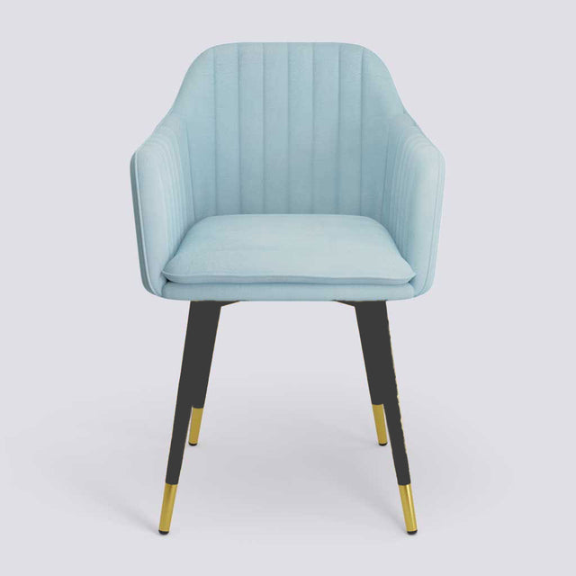 Streak Lounge Chair In Powder Coated + Gold Caps Metal Base | 1919