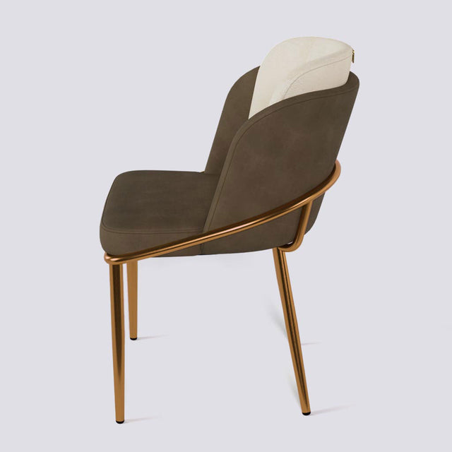 Rogue Dining Chair In Rose Gold Electroplated Metal Base | 496