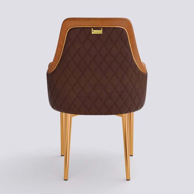 Lush Dining Chair In Rose Gold Electroplated Metal Base | 483