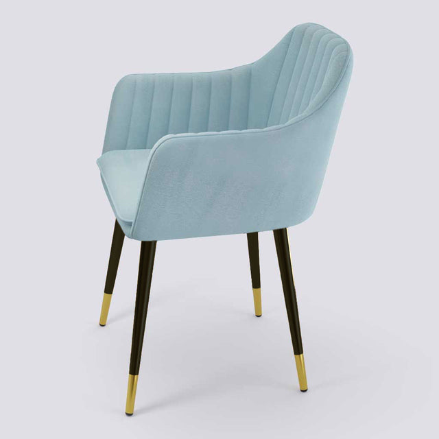 Streak Lounge Chair In Powder Coated + Gold Caps Metal Base | 1919