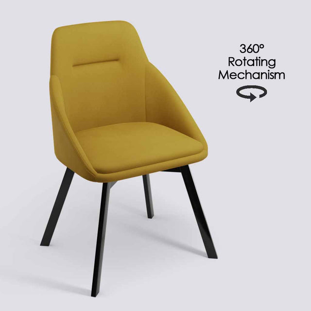 Spin Lounge/Study Chair With 360° rotating In Powder Coated Metal Base | 1925