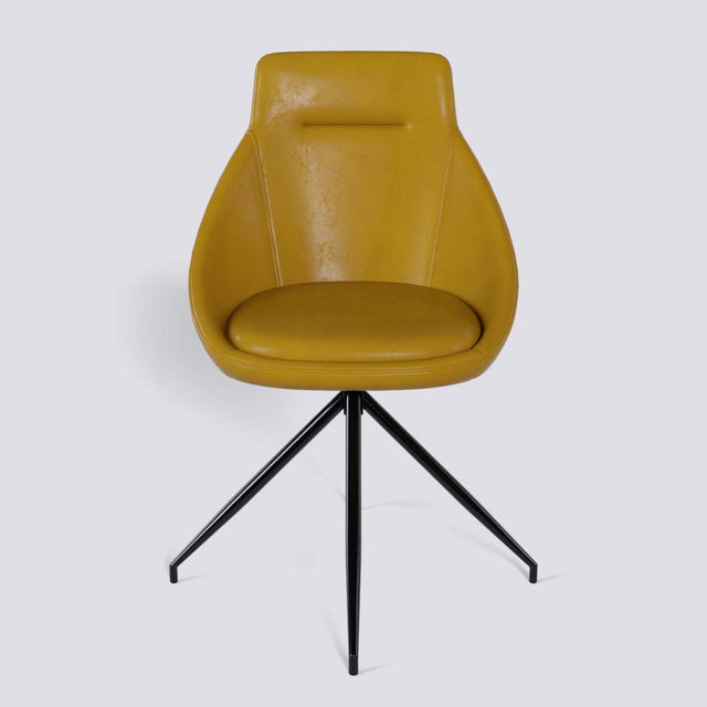 Swank Rotating Lounge Chair in Powder Coated Metal Base | 1934