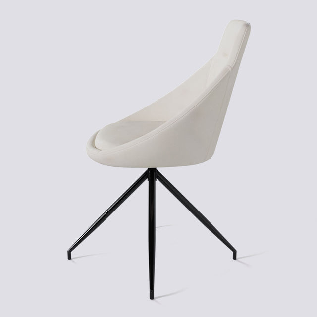 Swank Rotating Lounge Chair in Powder Coated Metal Base | 1934