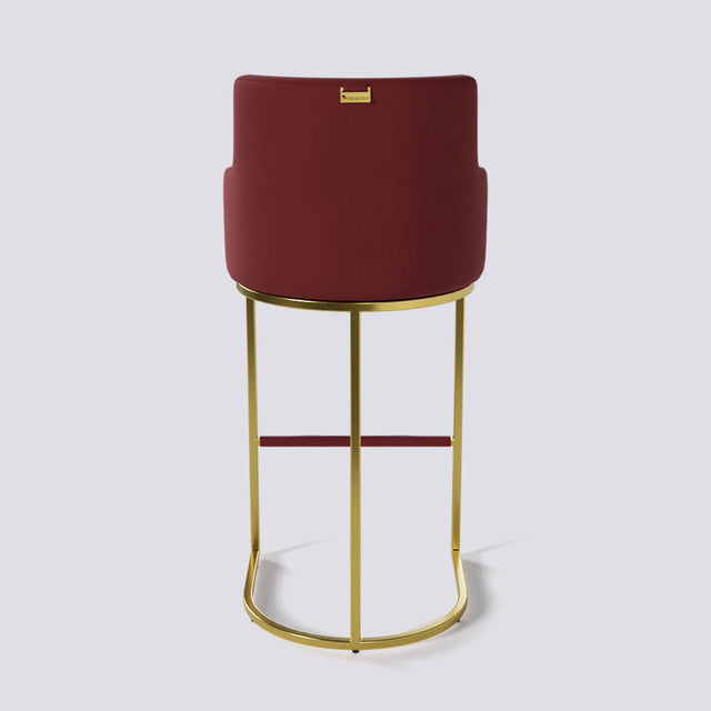 Sassy Bar Stool In Gold Electroplated Metal Base | 631