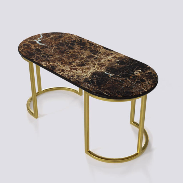 Java Coffee Table In Electroplated Metal Base | 1401