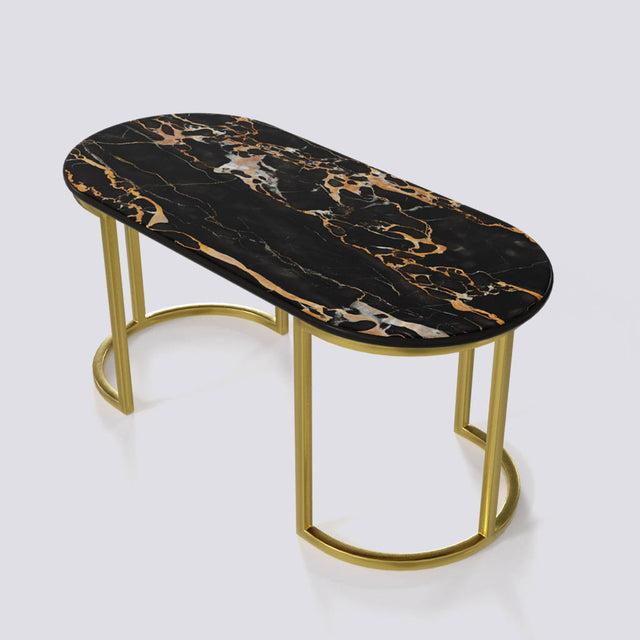 Java Coffee Table In Electroplated Metal Base | 1401