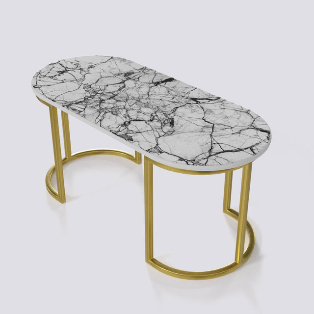 Java Coffee Table In Electroplated Metal Base | 1401