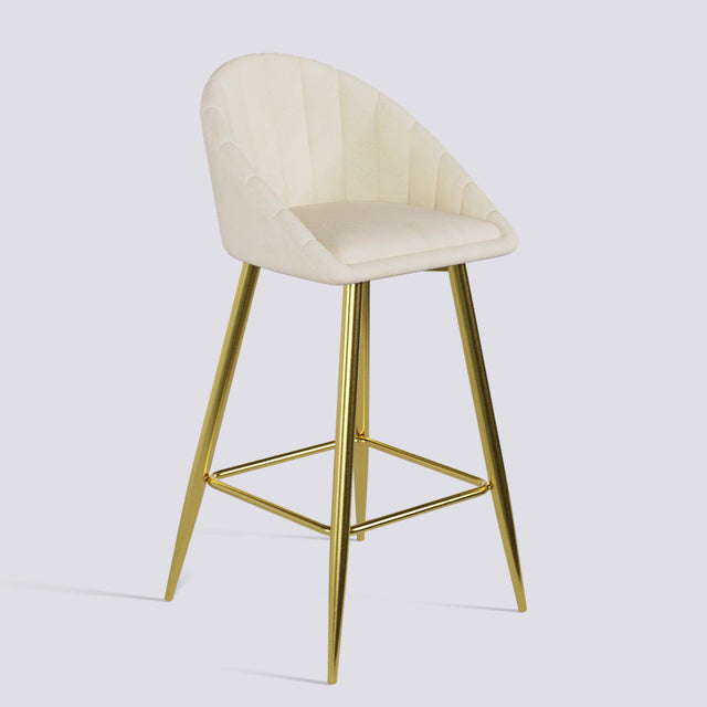 Bar Stool 605 In Gold Electroplated Metal Base