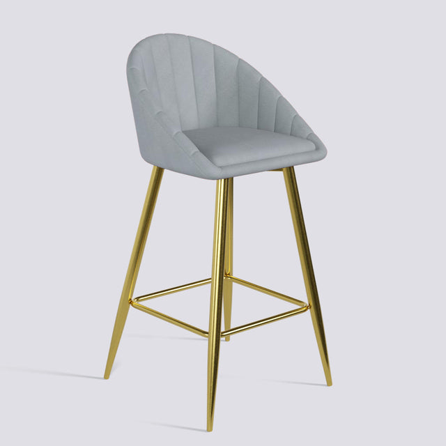 Bar Stool 605 In Gold Electroplated Metal Base