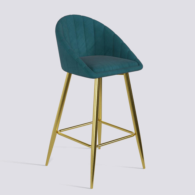 Bar Stool 605 In Gold Electroplated Metal Base