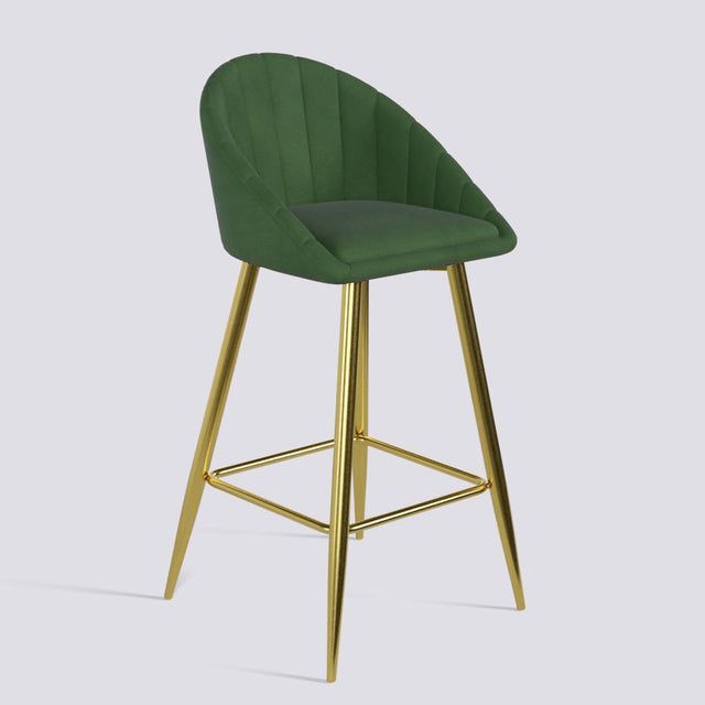 Bar Stool 605 In Gold Electroplated Metal Base
