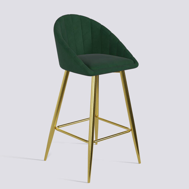 Bar Stool 605 In Gold Electroplated Metal Base