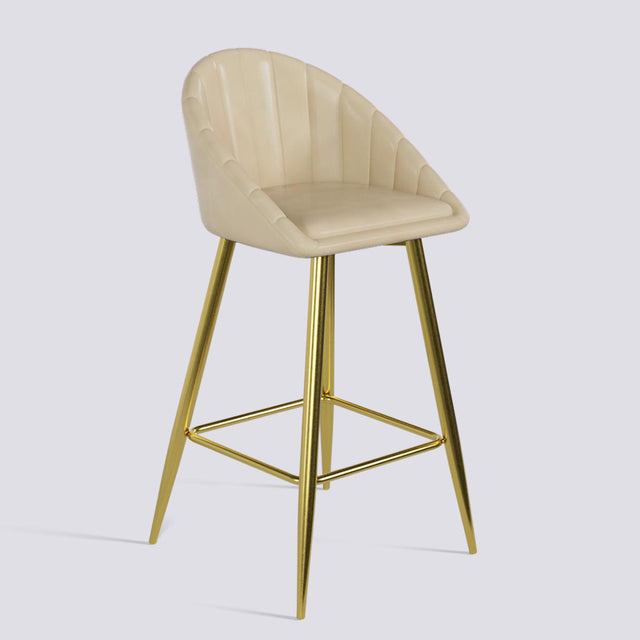 Bar Stool 605 In Gold Electroplated Metal Base