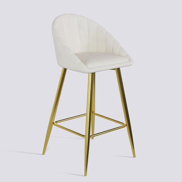 Bar Stool 605 In Gold Electroplated Metal Base