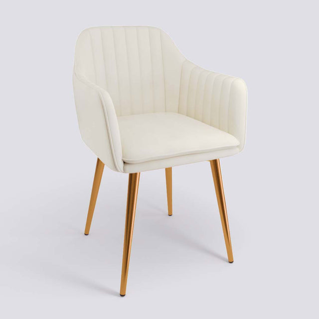 Streak Lounge Chair In Rose Gold Electroplated Metal Base | 1919