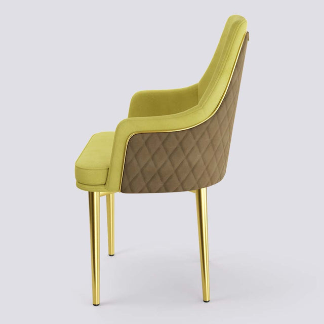 Lush Dining Chair In Gold Electroplated Metal Base | 483