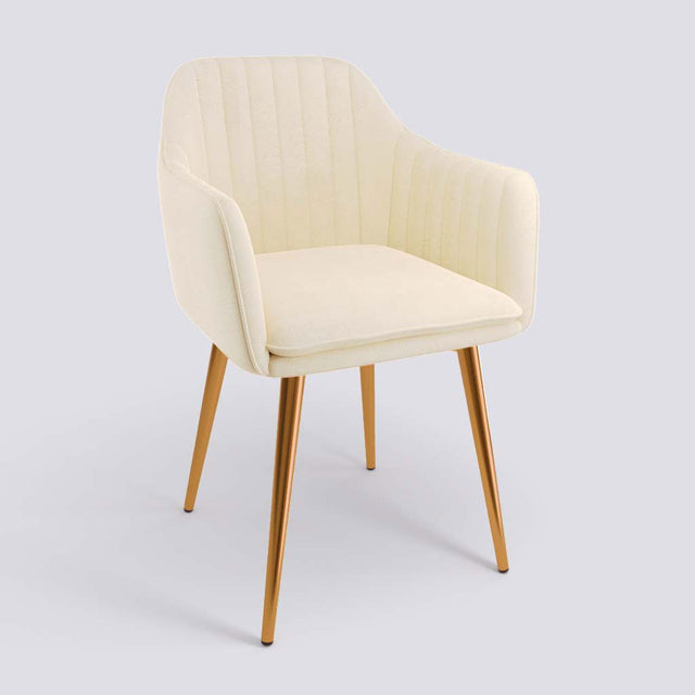 Streak Lounge Chair In Rose Gold Electroplated Metal Base | 1919