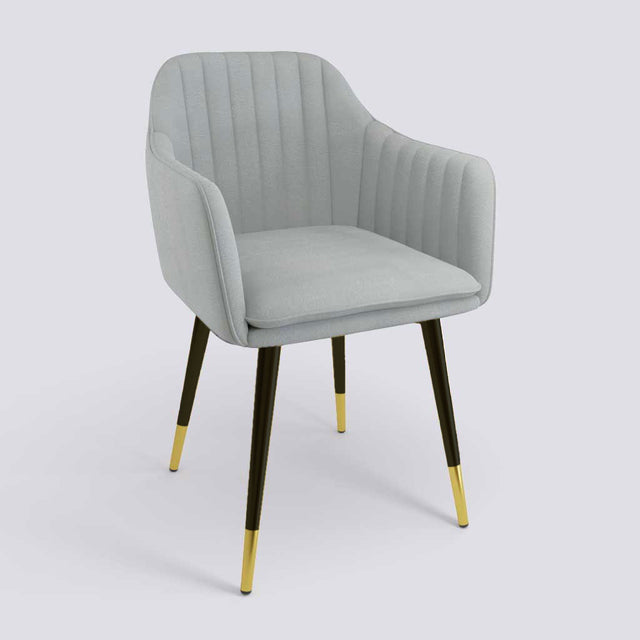 Streak Lounge Chair In Powder Coated + Gold Caps Metal Base | 1919