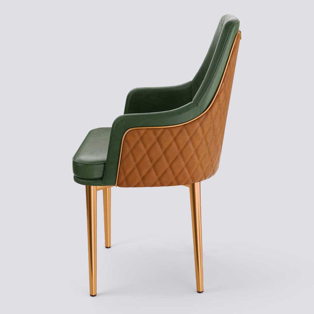 Lush Dining Chair In Rose Gold Electroplated Metal Base | 483