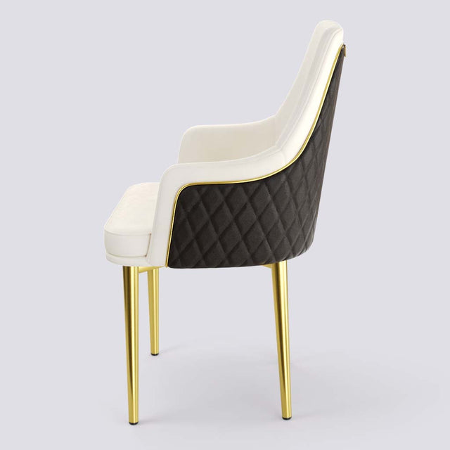 Lush Dining Chair In Gold Electroplated Metal Base | 483