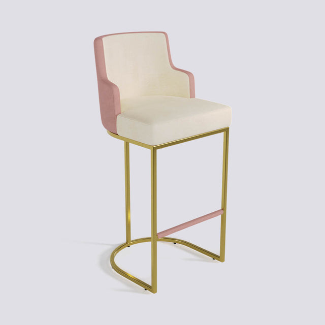 Sassy Bar Stool In Gold Electroplated Metal Base | 631