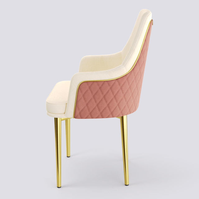 Lush Dining Chair In Gold Electroplated Metal Base | 483