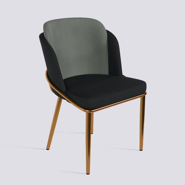 Rogue Dining Chair In Rose Gold Electroplated Metal Base | 496