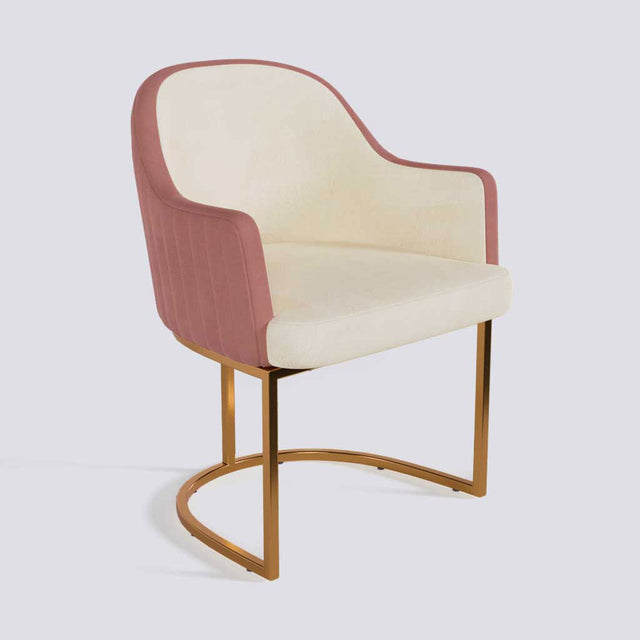 Victoro Dining Chair In Rose Gold Electroplated Metal Base | 500