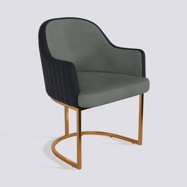 Victoro Dining Chair In Rose Gold Electroplated Metal Base | 500