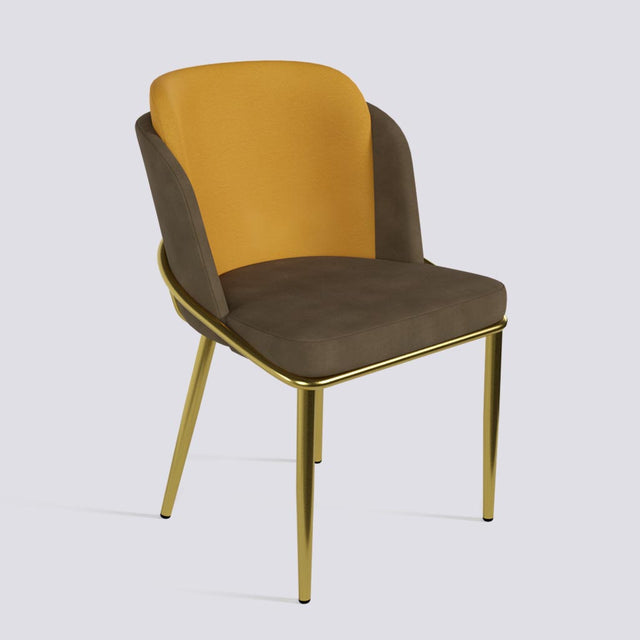 Rogue Dining Chair In Gold Electroplated Metal Base | 496