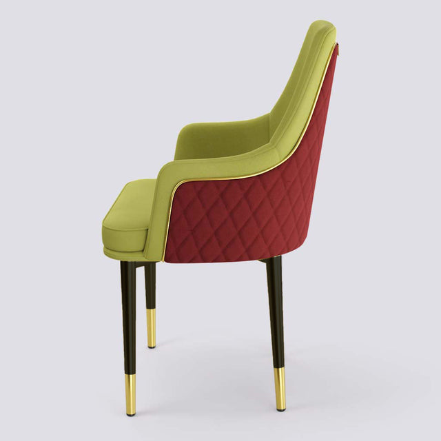 Lush Dining Chair In Powder Coated + Gold Cap | 483