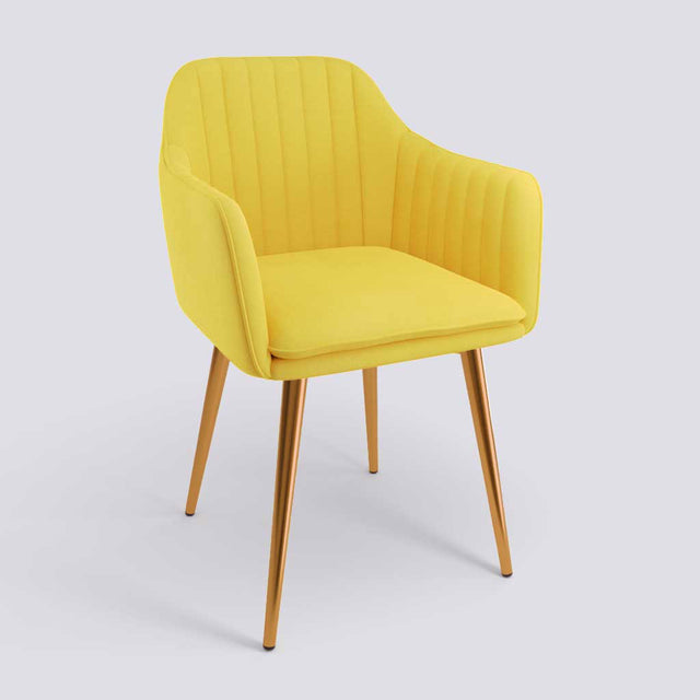 Streak Lounge Chair In Rose Gold Electroplated Metal Base | 1919