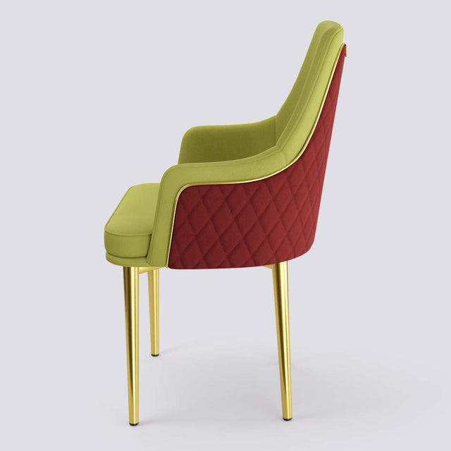 Lush Dining Chair In Gold Electroplated Metal Base | 483