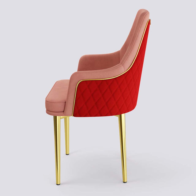 Lush Dining Chair In Gold Electroplated Metal Base | 483