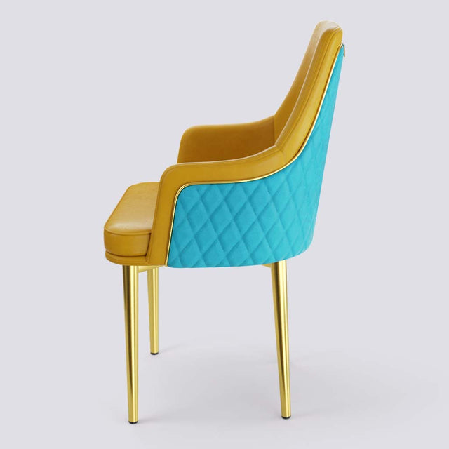 Lush Dining Chair In Gold Electroplated Metal Base | 483