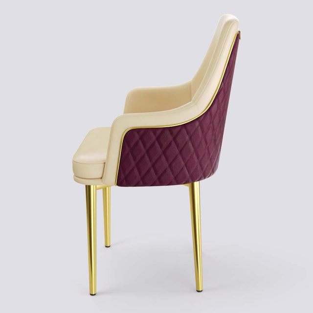 Lush Dining Chair In Gold Electroplated Metal Base | 483