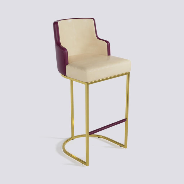 Sassy Bar Stool In Gold Electroplated Metal Base | 631