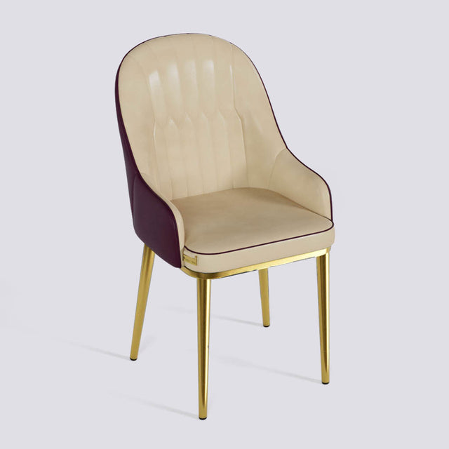 Dining Chair In Gold Electroplated Metal Base | 405