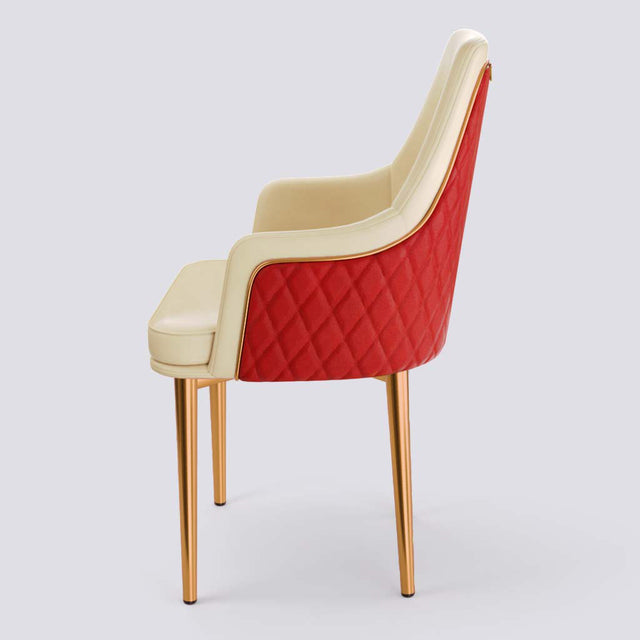 Lush Dining Chair In Rose Gold Electroplated Metal Base | 483