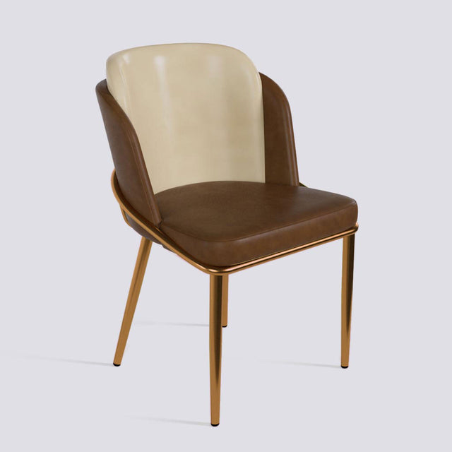 Rogue Dining Chair In Rose Gold Electroplated Metal Base | 496