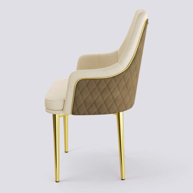 Lush Dining Chair In Gold Electroplated Metal Base | 483