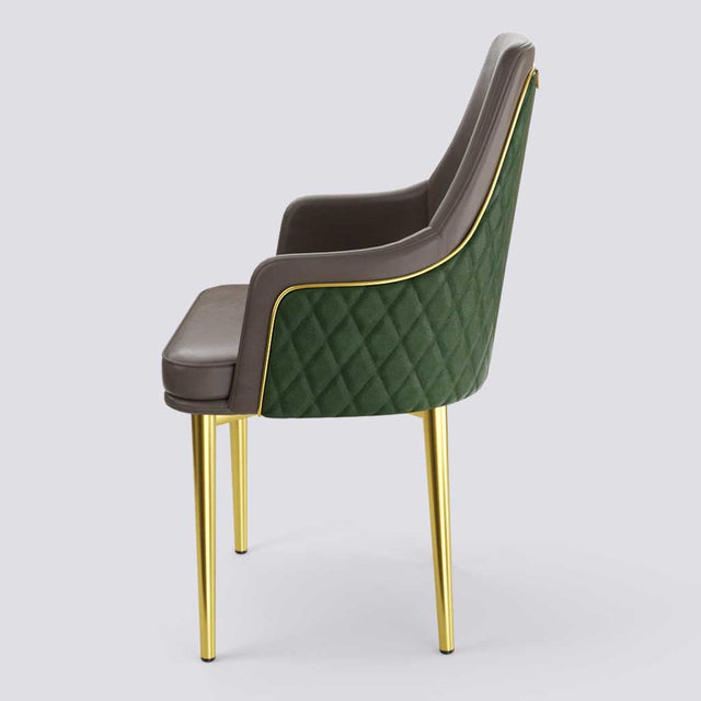 Lush Dining Chair In Gold Electroplated Metal Base | 483