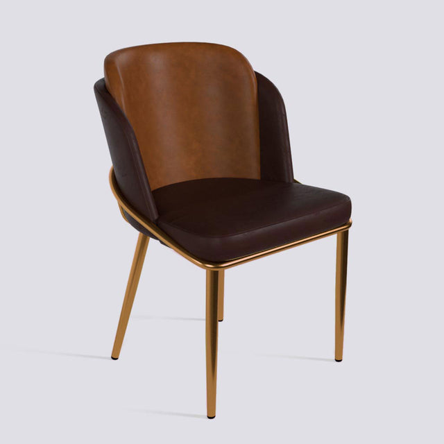 Rogue Dining Chair In Rose Gold Electroplated Metal Base | 496