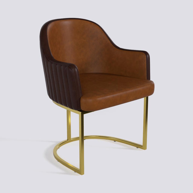 Victoro Dining Chair In Gold Electroplated Metal Base | 500
