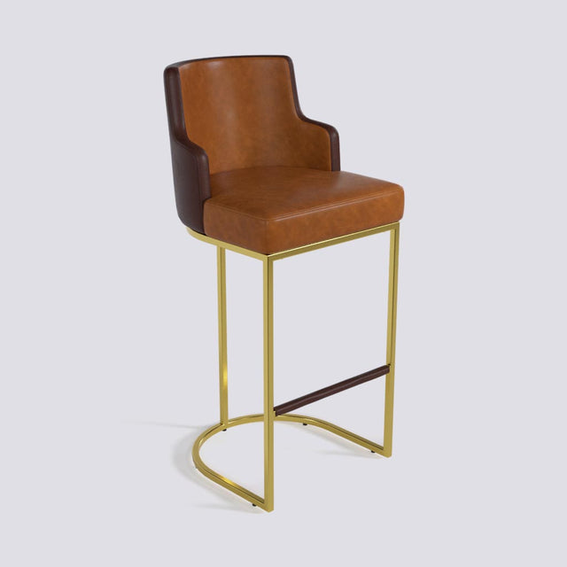 Sassy Bar Stool In Gold Electroplated Metal Base | 631