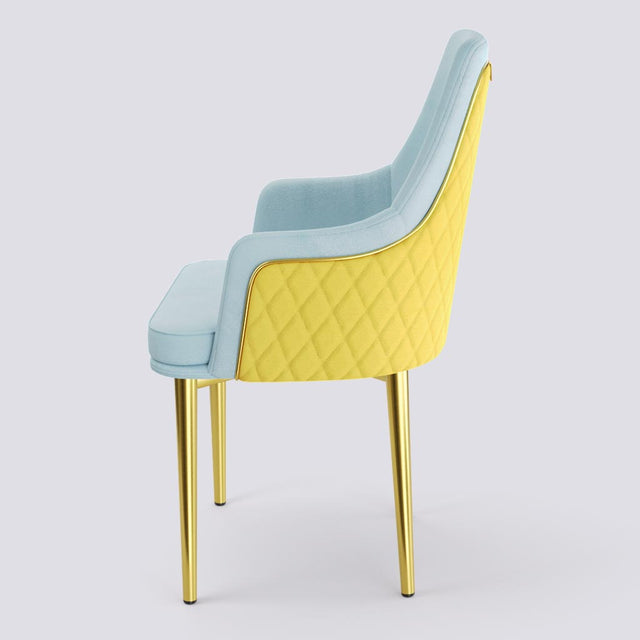 Lush Dining Chair In Gold Electroplated Metal Base | 483